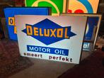 Huile moteur DELUXOL ancienne boîte à lumière publicitaire, Enlèvement, Utilisé, Table lumineuse ou lampe (néon)