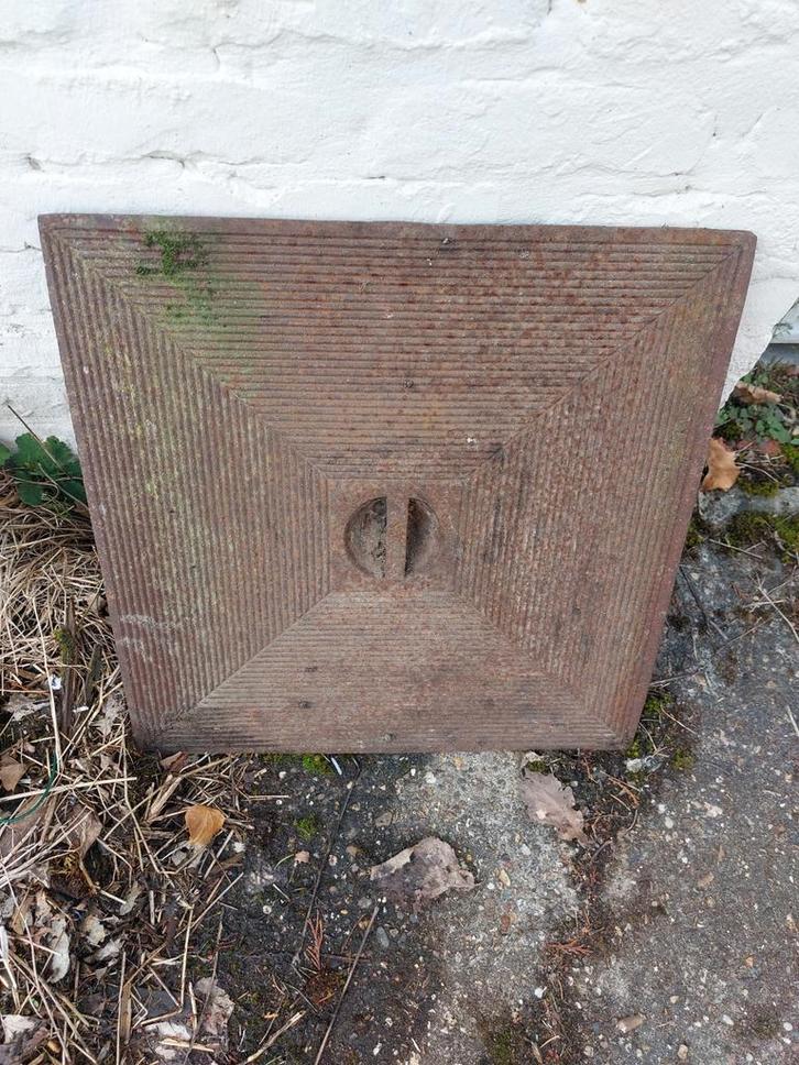 Deksel inspectieput / putdeksel vierkant ca 40,5 cm, Tuin en Terras, Tegels en Klinkers, Ophalen