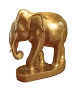 Massief houten olifant, verguld., Ophalen of Verzenden