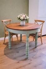 Table ronde ancienne en chêne massif restaurée – 4/6 pers., Maison & Meubles, 100 à 150 cm, Quatre personnes, Campagne, fermette