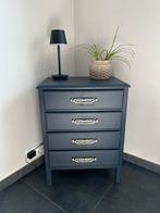 Donkerblauwe ladekast met gouden handvaten, Huis en Inrichting, Ophalen, Zo goed als nieuw