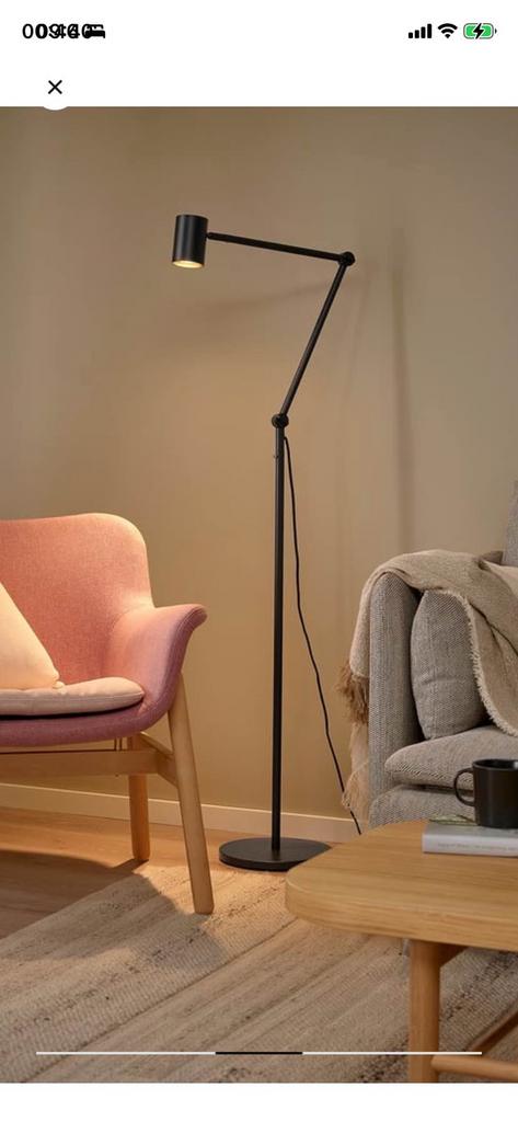 Lampe sur pied Nymane IKEA noire, Huis en Inrichting, Ophalen, Zo goed als nieuw