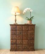 Apothekerskast van massief teakhout - 24 laden, Antiek en Kunst, Ophalen