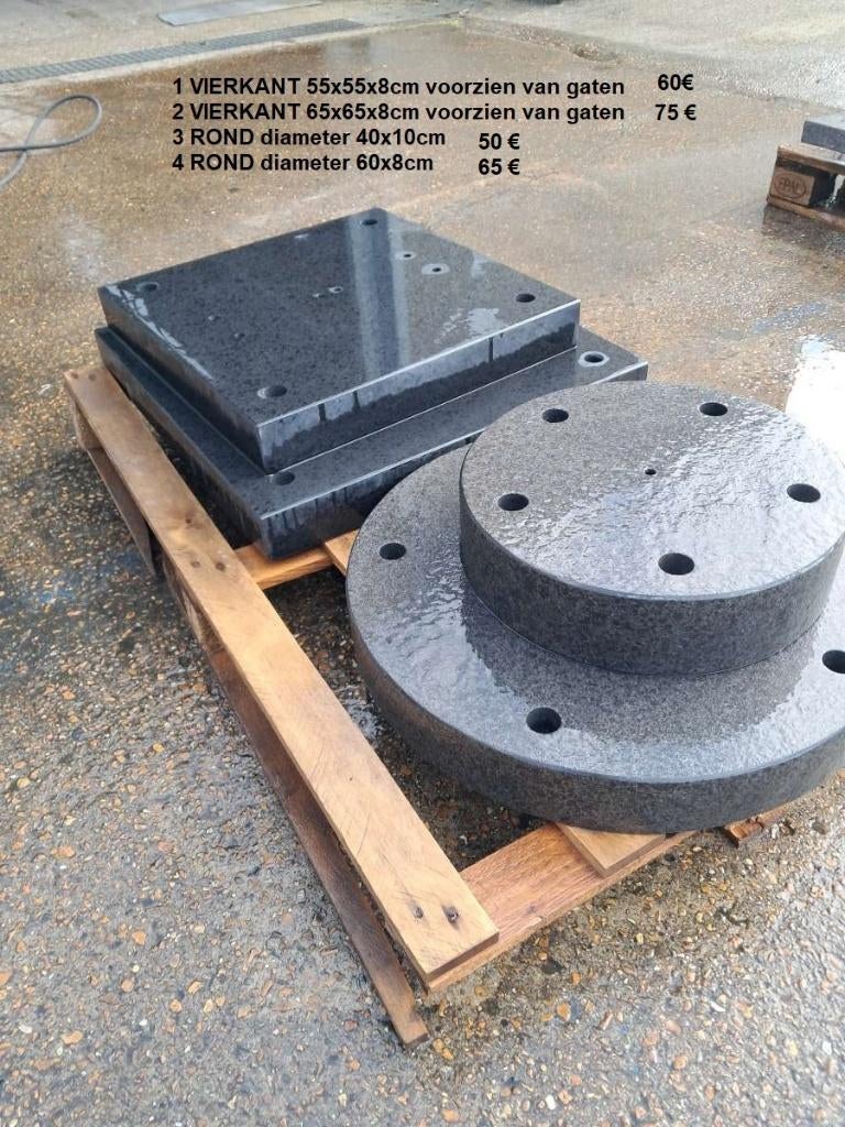 PARASOLVOET nr 4 : ROND DIA 60CM X8 CM : 65 eu nr 2 : VIERK, Ophalen, Nieuw, Parasolvoet