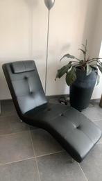 Lederen lounge zetel, Ophalen, Zo goed als nieuw