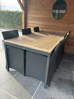 Tuintafel met 6 stoelen, Chaise, Osier, Salons de jardin, Enlèvement