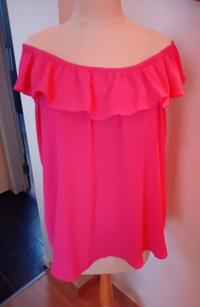 Roze bloesje met franje Bel&Bo,  maat 42, Kleding | Dames, Blouses en Tunieken, Ophalen of Verzenden, Zo goed als nieuw, Roze