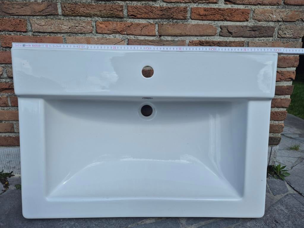 Lavabo en céramique - 80 x 54 cm, Maison & Meubles, Lavabo ou Évier, Comme neuf, Enlèvement, 50 à 100 cm