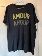 tshirt zwart ms mode amour xxl 50, Zwart, MS Mode, Gedragen, Shirt of Top