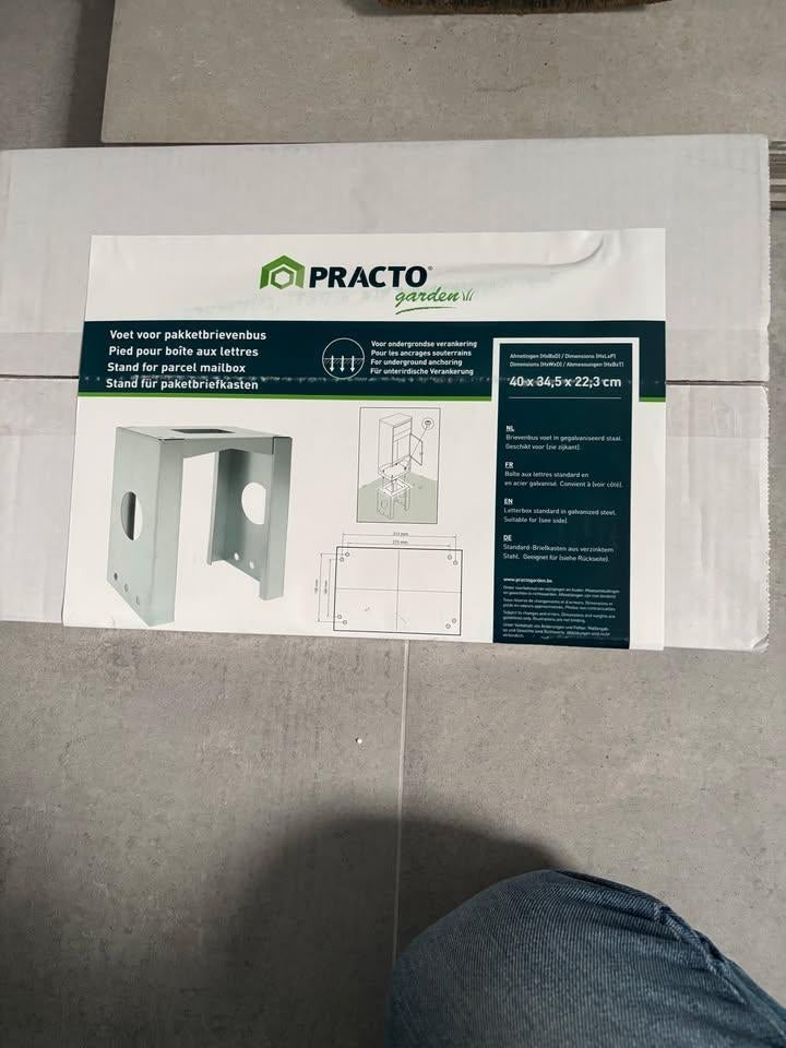 Support à enterrer pour boites aux lettres - Practo Garden, Enlèvement, Neuf, Inox, Encastrée