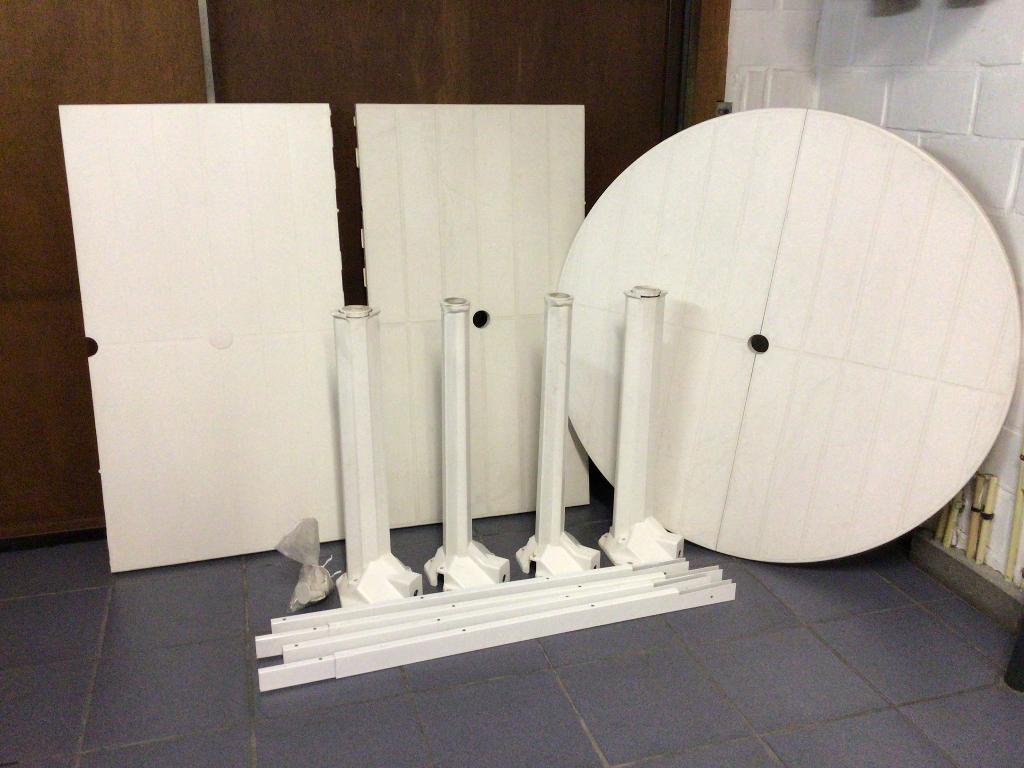 Terras tafel wit(verlengbaar), Enlèvement, Ovale