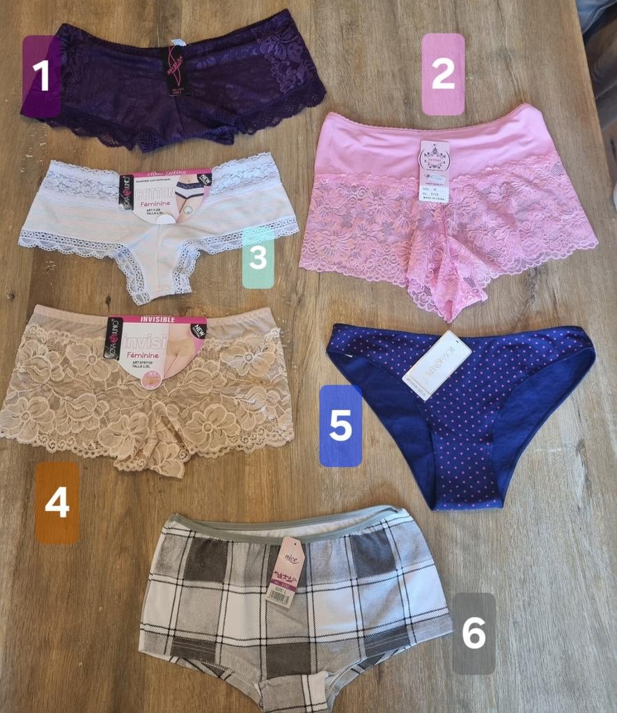 6 nouveaux slips pour femmes, taille L, différentes marques, Enlèvement ou Envoi, Autres couleurs, Slip