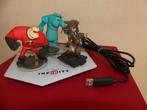 Disney Infinity Base plate & 3 figuren, Ophalen of Verzenden, Gebruikt, Beeldje of Figuurtje