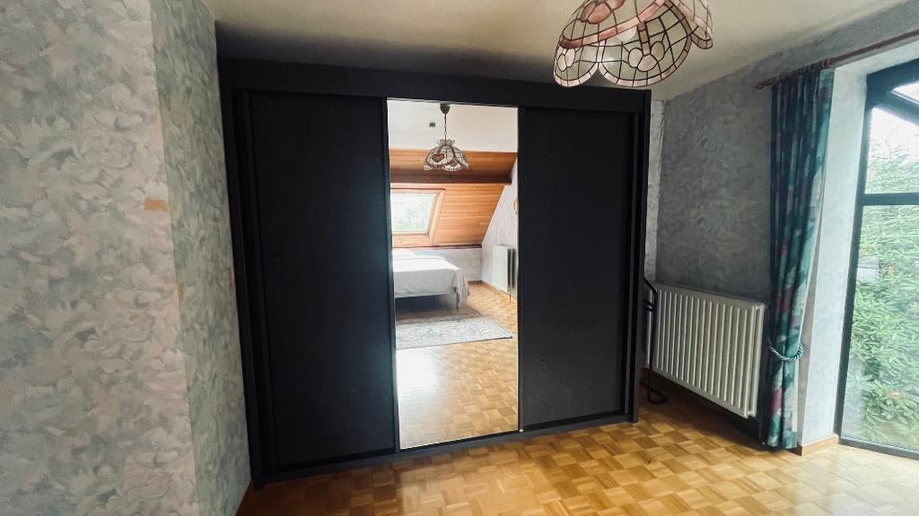 kledingskast met schuifdeuren, Huis en Inrichting, Ophalen, Gebruikt, Met plank(en), 200 cm of meer