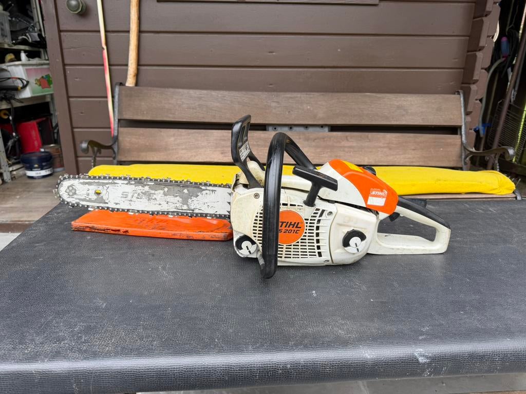 Tronçonneuse Stihl MS201C, Jardin & Terrasse, Outils à main, Enlèvement, Comme neuf