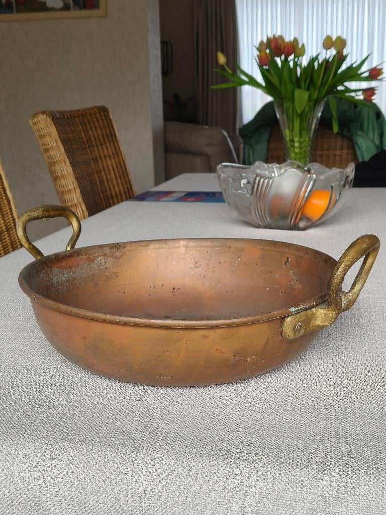 antieke koperen schaal, Ophalen