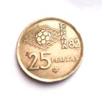 spaanse munten 25 pesetas wk voetbal 1982, Ophalen of Verzenden, Overige landen