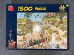 Jan van haasteren puzzel de golfbaan 1500st, Ophalen of Verzenden, 500 t/m 1500 stukjes, Gebruikt, Legpuzzel