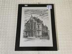 mooie litho van het Tolhuis van Antwerpen van Jef Calus, Antiek en Kunst, Ophalen of Verzenden