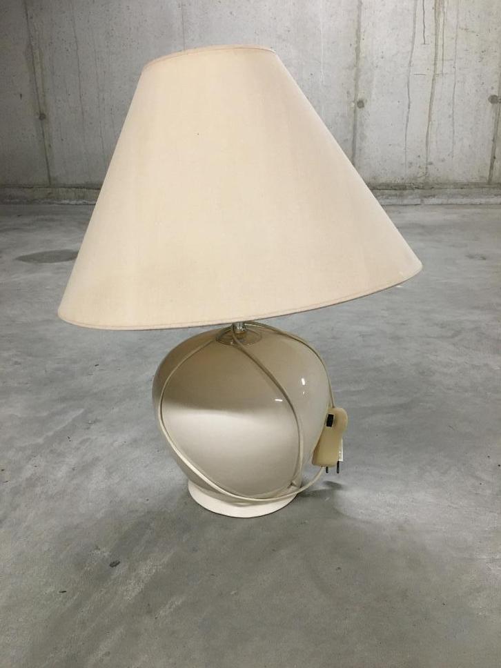Lamp crèmekleurig hoogte 63cm, Huis en Inrichting, Lampen | Tafellampen, Zo goed als nieuw, 50 tot 75 cm, Ophalen