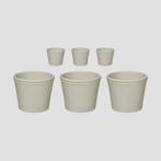 IKEA set van 6 keramieken bloempotten, Tuin en Terras, Bloempotten, Ophalen, Rond, Aardewerk, Binnen