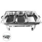 Herzberg HG-8022-3: Professionele Chafing Dish - 3 Delen, Ophalen of Verzenden, Nieuw