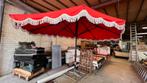 Grote nieuwe parasol voor markt of horeca incl. voet, Ophalen