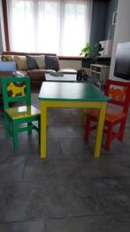 Kinder tafeltje met 2 stoelen, Ophalen, Gebruikt