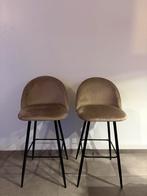 Barkrukken velvet taupe, Ophalen, Zo goed als nieuw