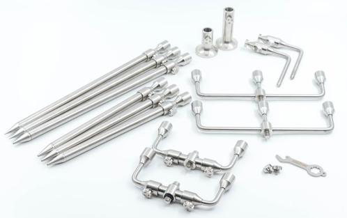 Dobbins Bobbins Bankstick Setup Stainless Steel, Watersport en Boten, Hengelsport | Karpervissen, Zo goed als nieuw, Complete set