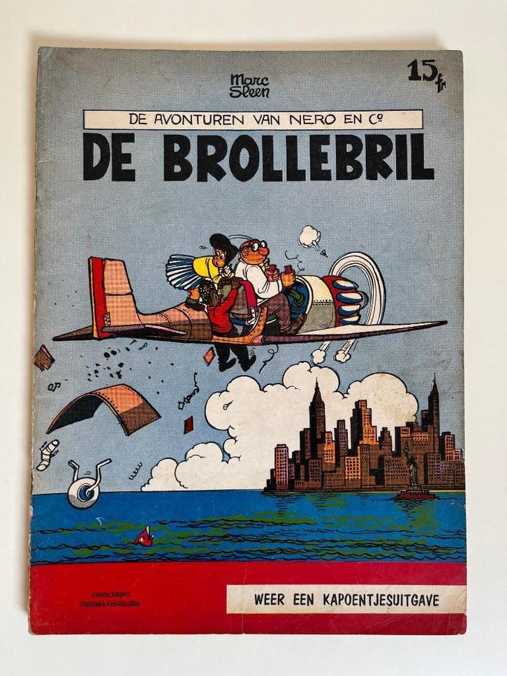 Nero - De Brollebril - 1e druk 1960, Livres, BD, Envoi