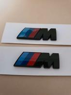 2x Bmw M power spatbord zijlogos>zwart/zilver 45 mm x 15 mm, Ophalen of Verzenden