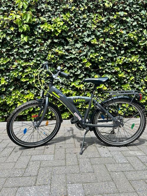 Jongensfiets 22 inch BFK Urban grijs/groen, Fietsen en Brommers, Fietsen | Jongens, Gebruikt, 22 inch, Versnellingen, Ophalen