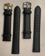 Montre OMEGA bracelet noir en cuir neuf avec boucle OMEGA, Cuir, Acier, Enlèvement, Omega