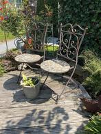 Set tuinstoelen en set bloemenrekjes, Tuin en Terras, Tuinwanddecoratie, Ophalen, Gebruikt