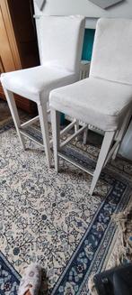 2 chaises de bar +housses, Maison & Meubles, Tabourets de bar, 90 cm ou plus, 2 tabourets, Enlèvement, Utilisé