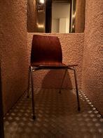 HOUTEN STOEL MET CHROME ONDERSTEL, Huis en Inrichting, Stoelen, Ophalen, Gebruikt, Hout