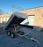 Remorque à double essieu en aluminium avec benne 3 m x 1m55, Enlèvement, Comme neuf