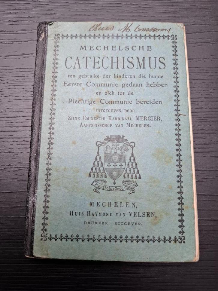 Mechelse Catechismus - van Velsen - toelating 1916 Mercier, Antiek en Kunst, Antiek | Boeken en Manuscripten, Ophalen of Verzenden