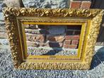 OUD GROOT GESTUUKT FRAME VERGULD MET BLAD, Antiek en Kunst, Antiek | Spiegels, Ophalen of Verzenden, Rechthoekig, 50 tot 100 cm