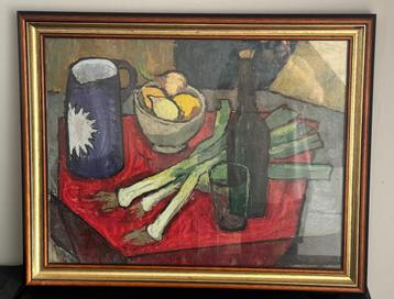 Peinture Nature Morte Encadrée et Non Signée, Enlèvement