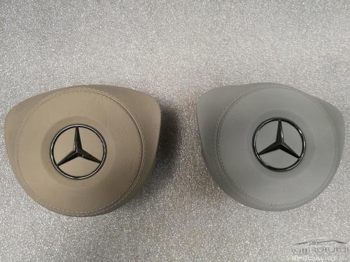 Stuur airbag Mercedes AMG leer grijs beige A-class W176 face, Autos : Pièces & Accessoires, Tableau de bord & Interrupteurs, Mercedes-Benz