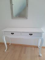 Witte houten sidetable met 2 lades, Huis en Inrichting, Ophalen of Verzenden, Zo goed als nieuw