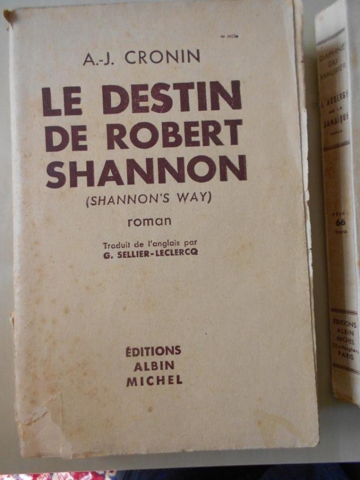A.-J. Cronin, Vertes Années / Le Destin de Robert Shannon, Boeken, Literatuur, Gelezen, Europa overig, Ophalen of Verzenden