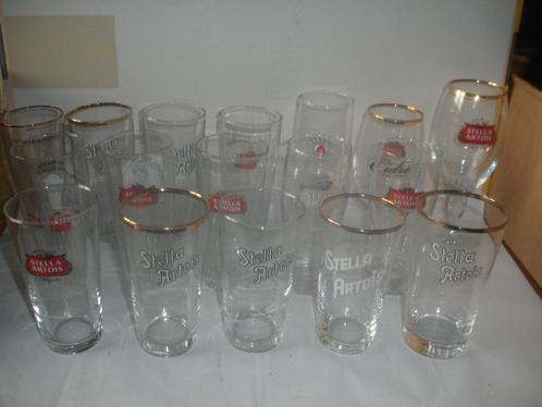 Stella Artois bierglazen, verschillende soorten., Verzamelen, Biermerken, Zo goed als nieuw, Glas of Glazen, Stella Artois, Ophalen of Verzenden