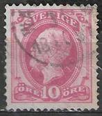 Suède 1886/1899 - Yvert 34 - Roi Oscar II - 10 heures (ST), Envoi, Suède, Affranchi