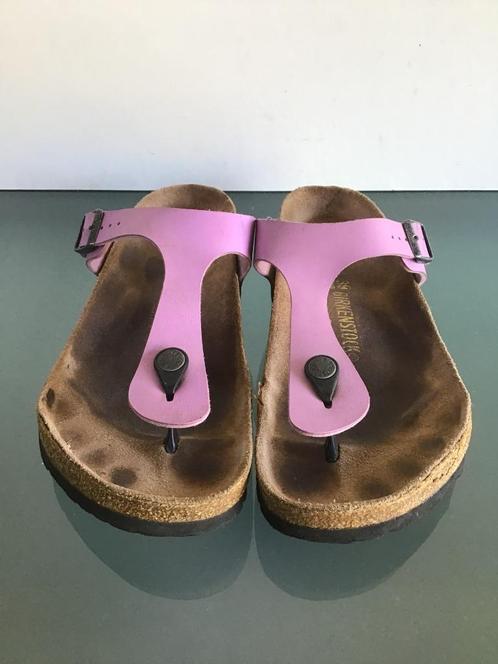 Gratis Verzenden | Birkenstock Gizeh roze slippers 39, Kleding | Dames, Schoenen, Zo goed als nieuw, Slippers, Roze, Verzenden