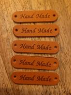 5 lederen handmade labels, Ophalen of Verzenden, Nieuw