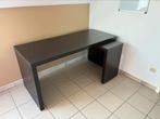 IKEA MALM Bureau (Zwartbruin) - Met uitschuifbaar element, Huis en Inrichting, Bureaus, Ophalen, Zo goed als nieuw, Bureau