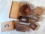 lot retro houten kistjes jaren 70', Ophalen of Verzenden